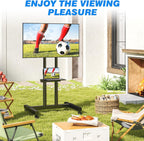 Tall Mobile TV Stand on Wheels Castors