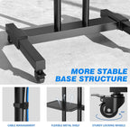 Tall Mobile TV Stand on Wheels for 32-80