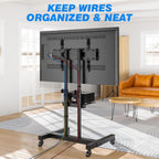 Tall Mobile TV Stand on Wheels for 32-80
