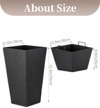 Tall Plant Pots Outdoor: 55CM Metal Garden Planters (Set of 2)