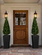 Tall Plant Pots Outdoor: 55CM Metal Garden Planters (Set of 2)