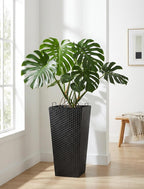 Tall Plant Pots Outdoor: 55CM Metal Garden Planters (Set of 2)