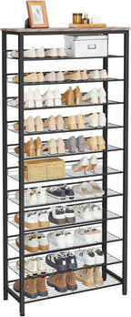 Tall Shoe Rack Large Capacity Storage Organiser 12-Tier