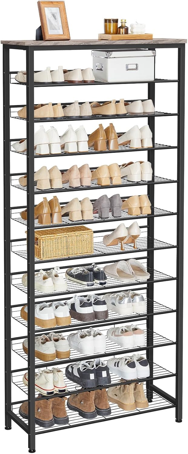 Tall Shoe Rack Large Capacity Storage Organiser 12-Tier