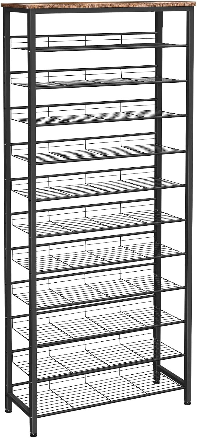 Tall Shoe Rack Large Capacity Storage Organiser 12-Tier