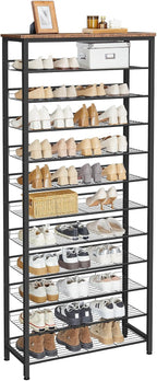 Tall Shoe Rack Large Capacity Storage Organiser 12-Tier