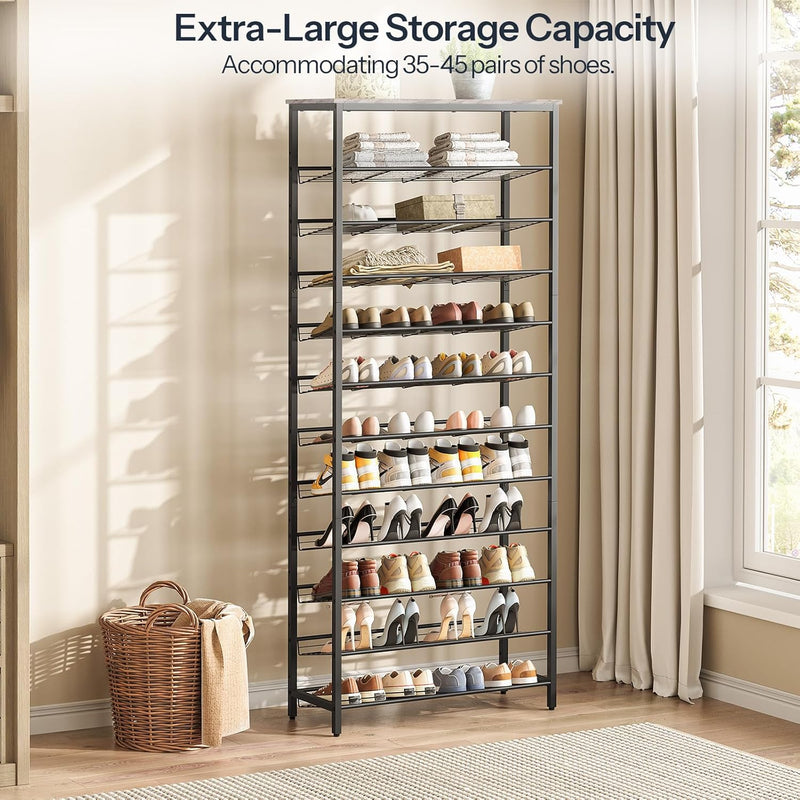 Tall Shoe Rack Large Capacity Storage Organiser 12-Tier