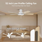 52 Inch Ceiling Fan Lights with Remote Control