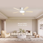 52 Inch Ceiling Fan Lights with Remote Control
