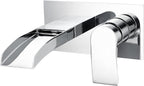 Taps Wall Mounted Waterfall Mixer Filler Tap Chrome