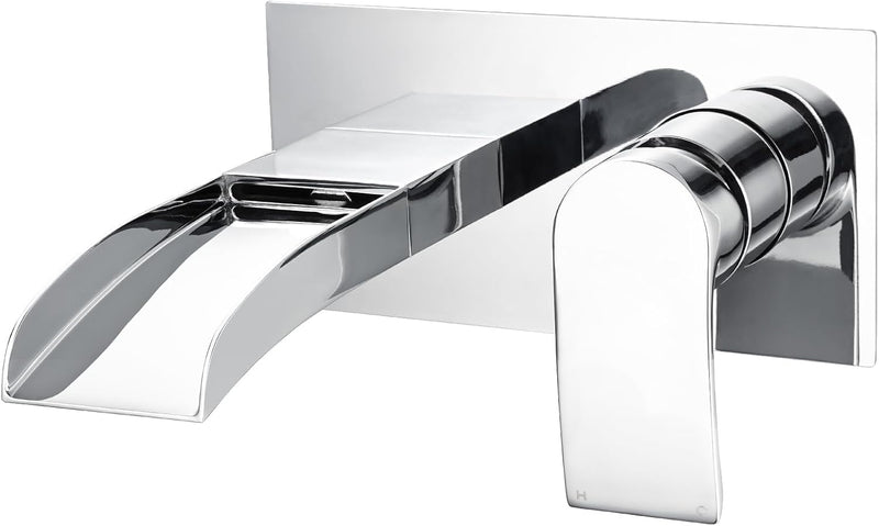 Taps Wall Mounted Waterfall Mixer Filler Tap Chrome