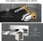 Taps Wall Mounted Waterfall Mixer Filler Tap Chrome