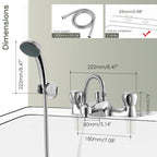 Taps with Shower Attachment Monobloc Mixer Tap Bathtoom