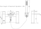 Taps with Shower Waterfall Bathroom Tub Tap Handheld