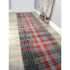 Tartan Hall Runners Modern Luxurious Soft Pile Rug