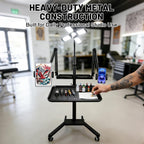 Tattoo Workstation Trolley Mobile Tray Cart with LED