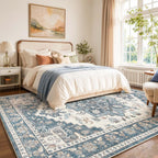 Taupe Washable Runner Rugs Short Pile Vintage Door