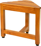 Teak Corner Shower Bench Wooden Foot Rest Large