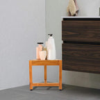Teak Corner Shower Bench Wooden Foot Rest Large