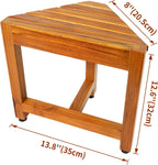 Teak Corner Shower Bench Wooden Foot Rest Large