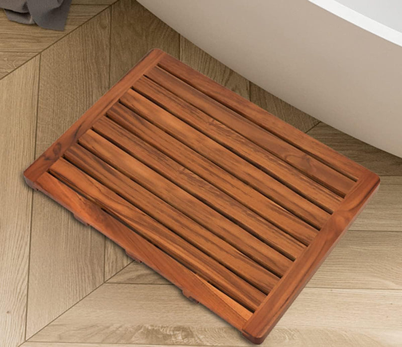 Teak Shower Bench Seat and Bath Mat Large