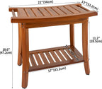 Teak Shower Bench Seat and Bath Mat Large