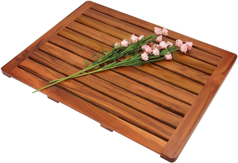 Teak Shower Bench Seat and Bath Mat Large