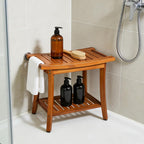 Teak Shower Bench Seat and Bath Mat Large