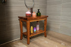 Teak Shower Bench Spa Bath Stool with Storage