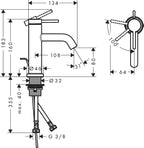 Tecturis S Bathroom Tap Wall-Mounted for Concealed Installation