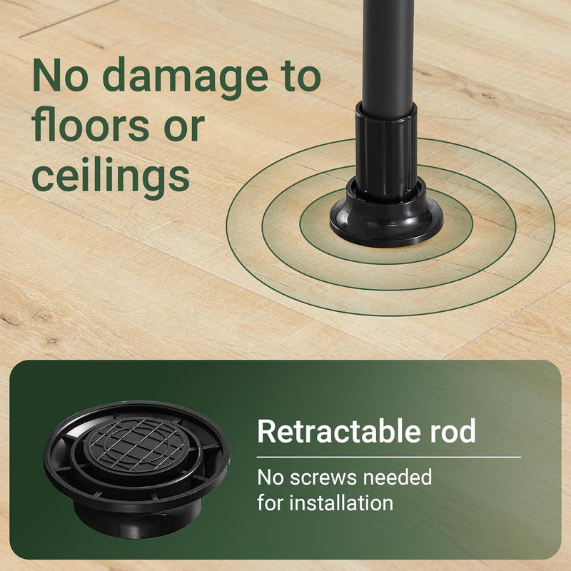 Telescopic Clothes Rail with Adjustable L-Shaped Or One-Line