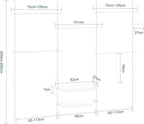 Telescopic Clothes Rail with Adjustable L-Shaped Or One-Line