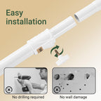 Telescopic Clothes Rail with Adjustable L-Shaped Or One-Line
