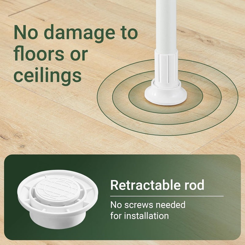 Telescopic Clothes Rail with Adjustable L-Shaped Or One-Line