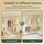 Telescopic Clothes Rail with Adjustable L-Shaped Or One-Line