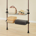 Telescopic Clothes Rail with Adjustable L-Shaped Or One-Line
