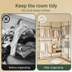 Telescopic Clothes Rail with Adjustable L-Shaped Or One-Line