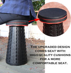 Telescopic Stool Adjustable Camping Collapsible with Seat