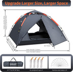Tent 3 Man Instant Pop Up Waterproof Three