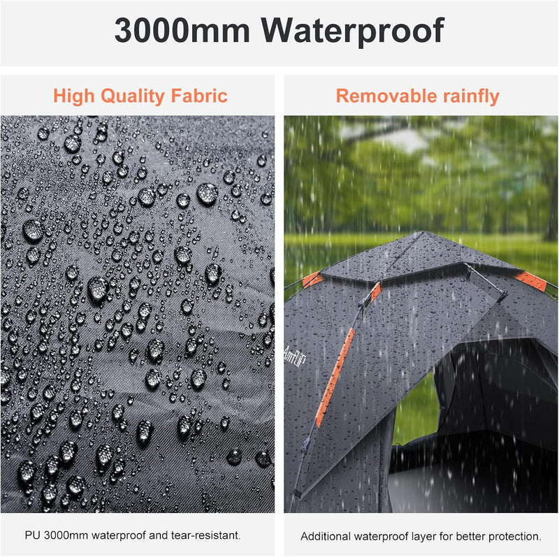 Camping Tent Automatic 3 Man Person Instant Pop