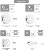 teresa' 24-Piece Dinner Set Lines Pattern Combination Sets