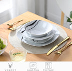 teresa' 24-Piece Dinner Set Lines Pattern Combination Sets