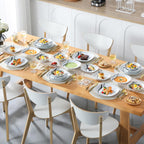 teresa' 24-Piece Dinner Set Lines Pattern Combination Sets