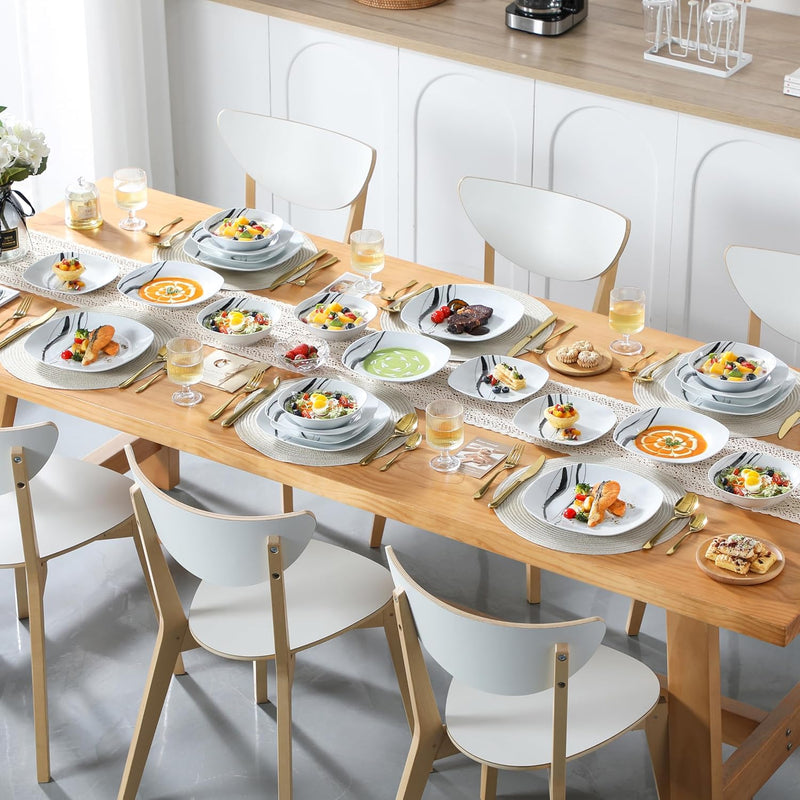 teresa' 24-Piece Dinner Set Lines Pattern Combination Sets