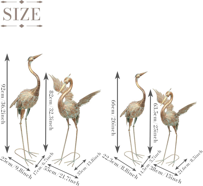 Large Crane Garden Ornaments