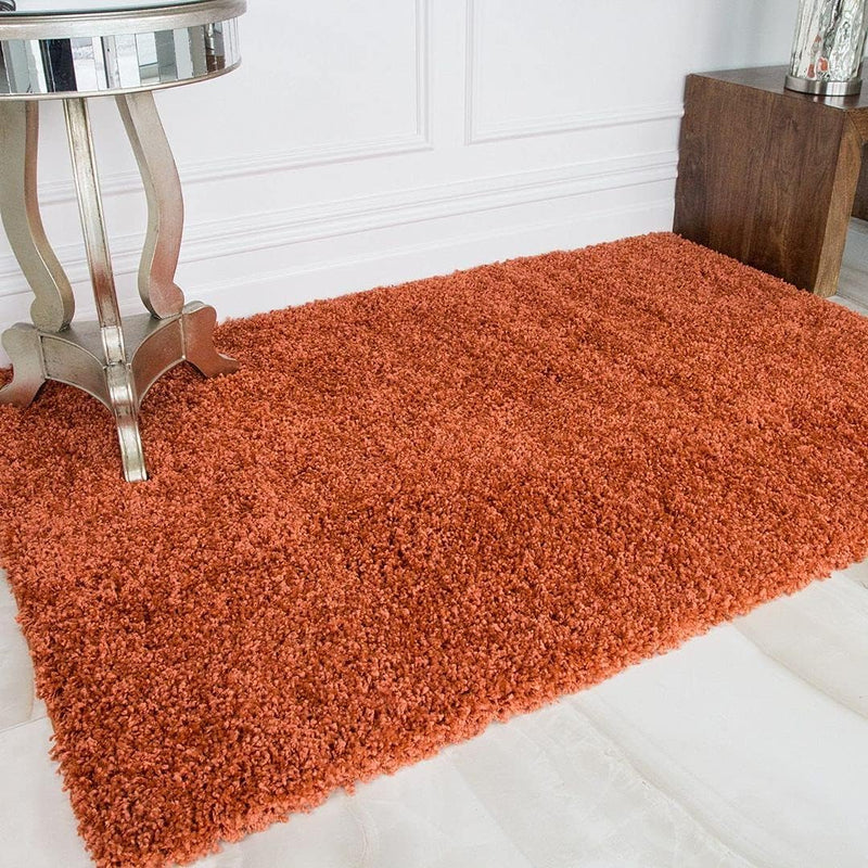 Terracotta Easy Clean Durable Super Soft Shaggy Shag