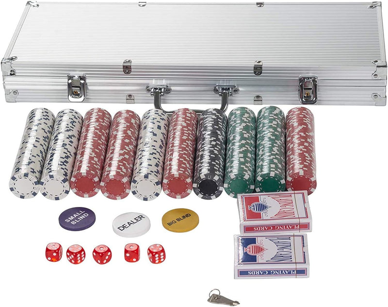 Texas Holdem Poker Chips Set with Aluminium Case