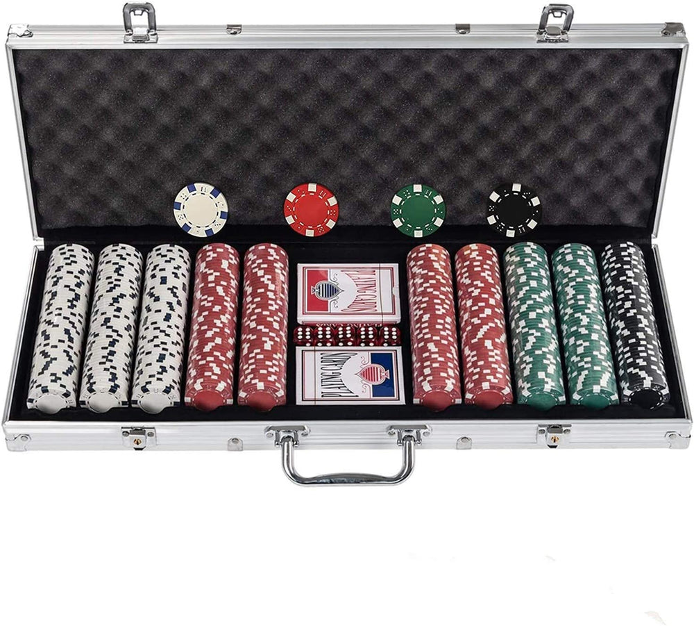 Texas Holdem Poker Chips Set with Aluminium Case