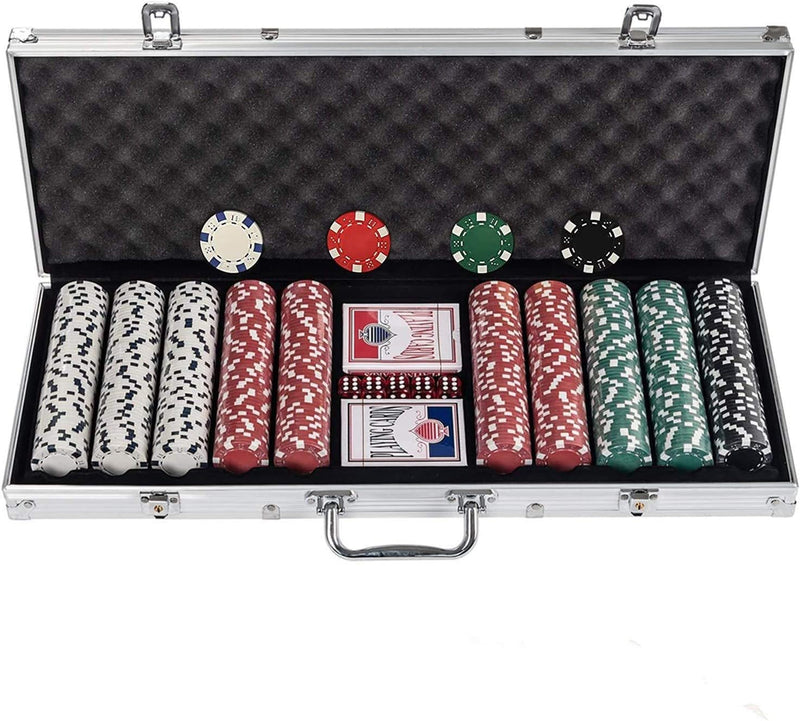 Texas Holdem Poker Chips Set with Aluminium Case