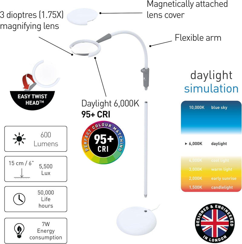 The Company Magnificent Pro Magnifying Lamp Bright 6000K